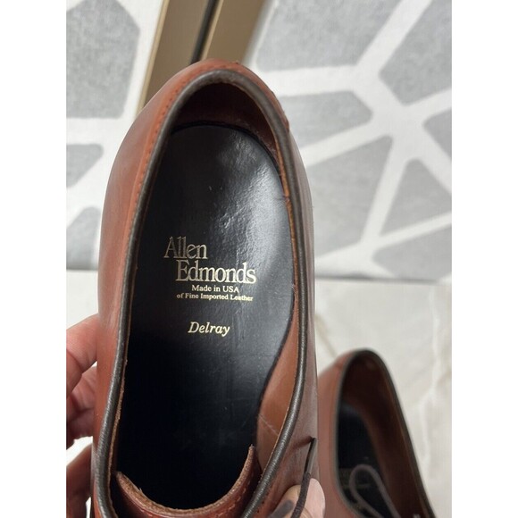Allen Edmonds Delray Brown Leather Oxfords Lace Up Style  display picture 2